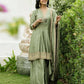 Silk Embroidery Lace Anarkali Kurta with Pant & Dupatta