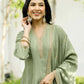 Silk Embroidery Lace Anarkali Kurta with Pant & Dupatta