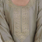 Silk Embroidery, Sequins Work and Embroidery Lace A-Line Kurta with Pant & Dupatta