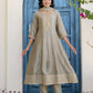 Silk Embroidery, Sequins Work and Embroidery Lace A-Line Kurta with Pant & Dupatta