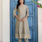 Silk Embroidery, Sequins Work and Embroidery Lace A-Line Kurta with Pant & Dupatta