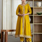 Silk Embroidery, Sequins Work and Embroidery Lace Anarkali Kurta with Pant & Dupatta