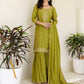 Silk Straight Embroidery Square Neck Kurta with Pant & Dupatta