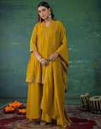 Skylee Silk Sequins Work Anarkali 3 Piece Kurta Set For Woman