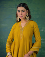 Skylee Silk Sequins Work Anarkali 3 Piece Kurta Set For Woman