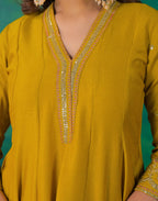 Skylee Silk Sequins Work Anarkali 3 Piece Kurta Set For Woman