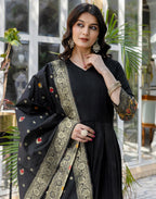 Rayon Woven Anarkali 3 Piece Kurta Set