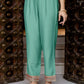 Organza Embroidered Straight Kurta with Pant & Dupatta
