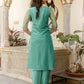 Organza Embroidered Straight Kurta with Pant & Dupatta