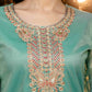 Organza Embroidered Straight Kurta with Pant & Dupatta