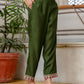 Silk Blend Embroidery Work and Embroidery Lace Straight Kurta with Pant & Dupatta