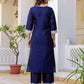 Silk Chikankari Embroidery and Embroidery Lace Straight Kurta with Pant & Dupatta