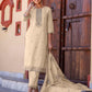 Silk Embroidery and Sequins Work, Lace Straight Kurta with Pant & Dupatta