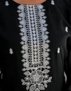 Organza Embroidered Straight 3 Piece Kurta Set