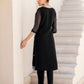 Silk Embroidered Straight Kurta with Pant & Dupatta
