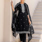 Silk Embroidered Straight Kurta with Pant & Dupatta
