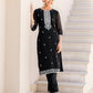 Silk Embroidered Straight Kurta with Pant & Dupatta