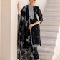 Silk Embroidered Straight Kurta with Pant & Dupatta