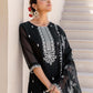 Silk Embroidered Straight Kurta with Pant & Dupatta