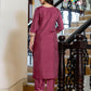 Silk Sequence Straight Kurta with Pant & Dupatta