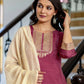 Silk Sequence Straight Kurta with Pant & Dupatta