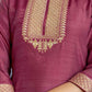 Silk Sequence Straight Kurta with Pant & Dupatta
