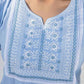 Cotton Embroidery and Mirror Work A-Line Kurta with Pant & Dupatta