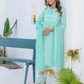 Cotton Embroidery and Mirror Work A-Line Kurta with Pant & Dupatta