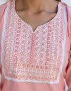 Pure Cotton Embroidered Straight 3 Piece Kurta Set