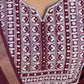 Cotton Embroidery and Mirror Work A-Line Kurta with Pant & Dupatta