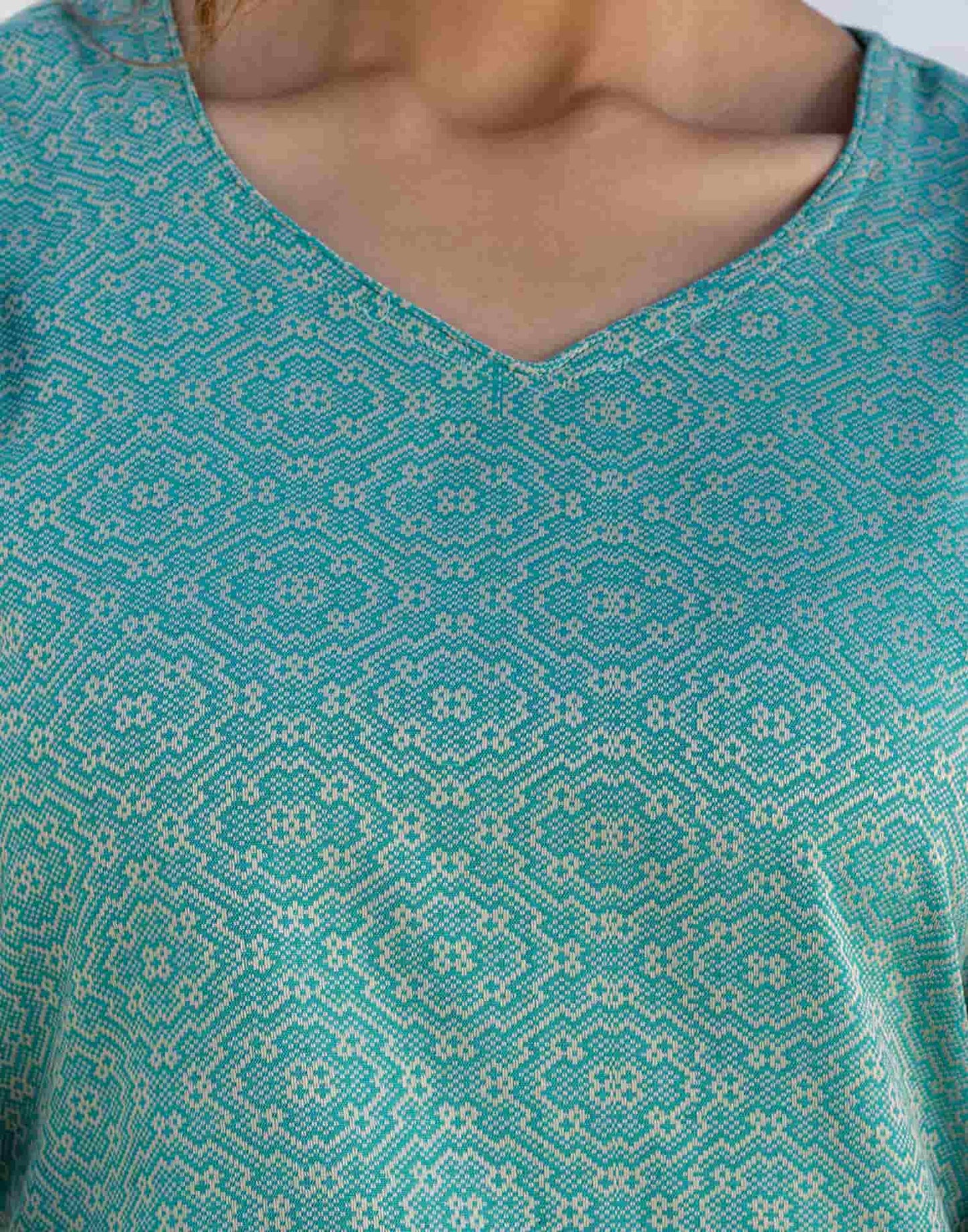 Cotton Weaving A-Line Kurta with Pant & Dupatta