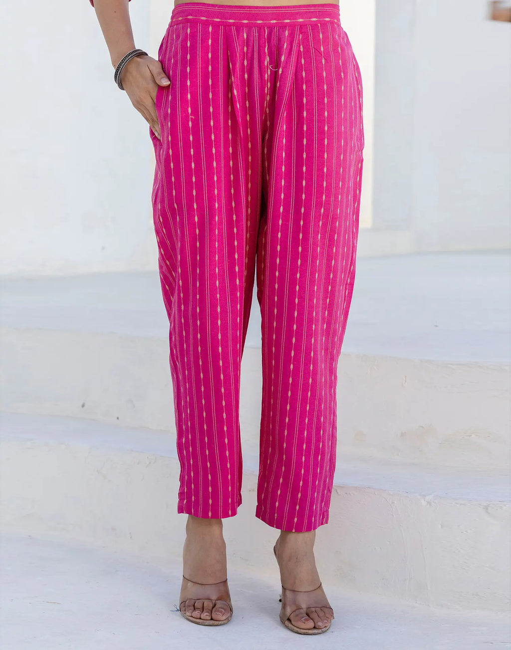 Cotton Woven Woven Straight 3 Piece Kurta Set