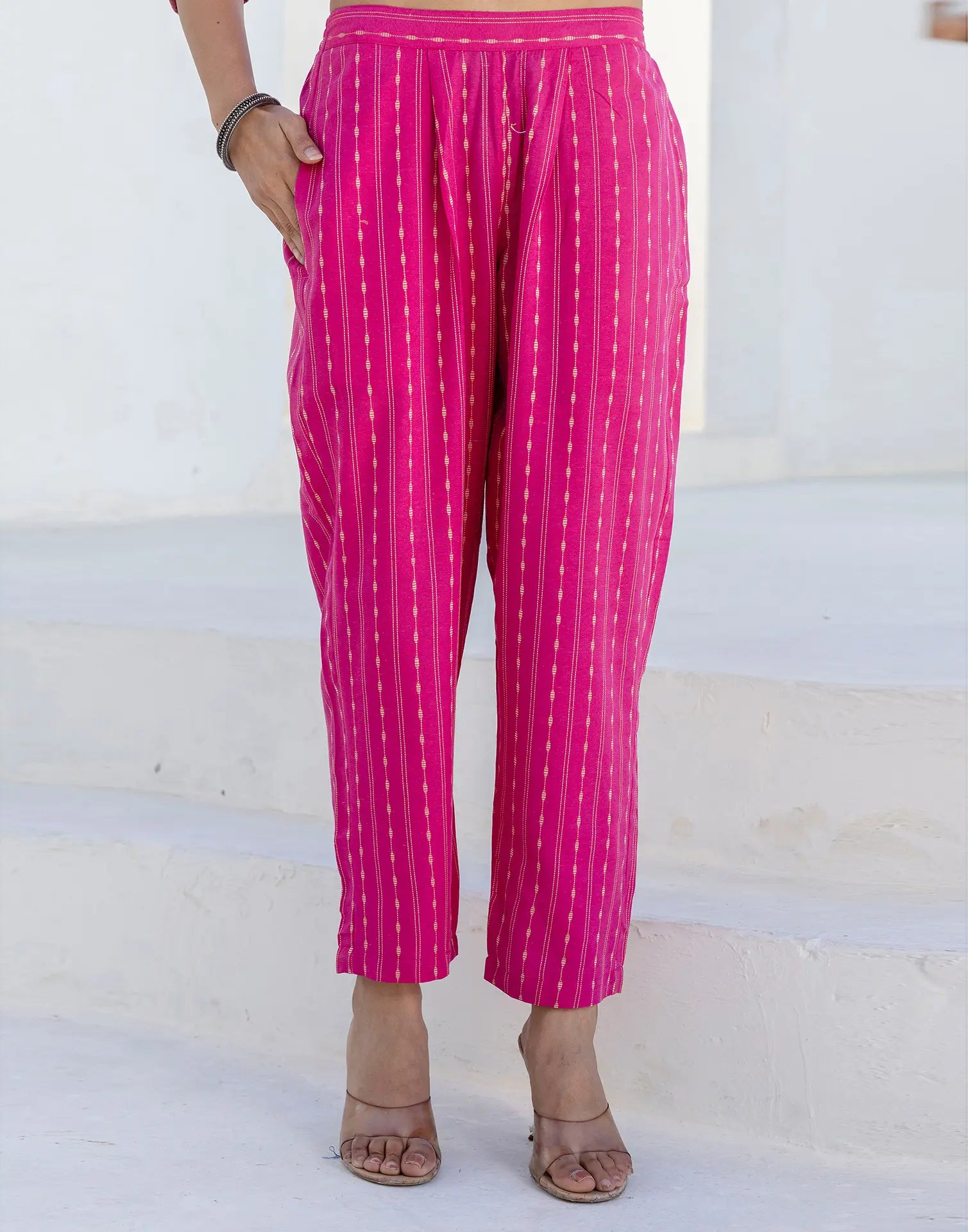 Cotton Woven Woven Straight 3 Piece Kurta Set