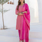 Cotton Weaving A-Line Kurta with Pant & Dupatta