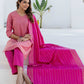Cotton Weaving A-Line Kurta with Pant & Dupatta
