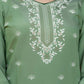 Silk Printed Straight Kurta with Pant & Dupatta