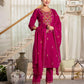 Cotton Embroidered Straight Kurta with Pant & Dupatta
