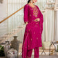 Cotton Embroidered Straight Kurta with Pant & Dupatta
