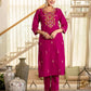 Cotton Embroidered Straight Kurta with Pant & Dupatta