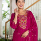 Cotton Embroidered Straight Kurta with Pant & Dupatta