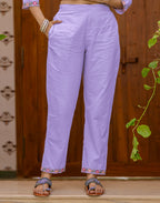 Pure Cotton Embroidered Straight 3 Piece Kurta Set