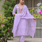 Cotton Embroidered Straight Kurta with Pant & Dupatta