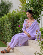 Pure Cotton Embroidered Straight 3 Piece Kurta Set