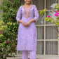 Cotton Embroidered Straight Kurta with Pant & Dupatta