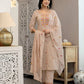 Cotton Embroidered Straight Kurta with Pant & Dupatta