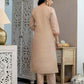 Cotton Embroidered Straight Kurta with Pant & Dupatta