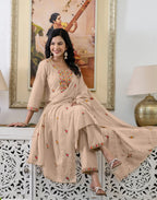 Pure Cotton Embroidered Straight 3 Piece Kurta Set