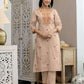 Cotton Embroidered Straight Kurta with Pant & Dupatta
