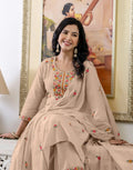 Pure Cotton Embroidered Straight 3 Piece Kurta Set