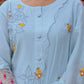Cotton Embroidered Straight Kurta with Pant & Dupatta